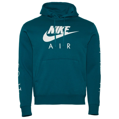 Nike Mens  Just Do It Hoodie In White/green