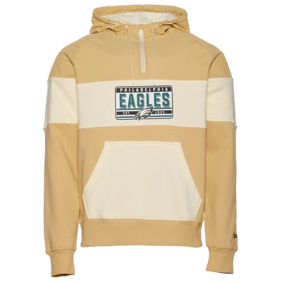 New Era Mens Philadelphia Eagles  Eagles Tag Pullover Hoodie In Wheat