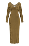 Aje Cini Gathered Stretch Midi Dress In Neutral