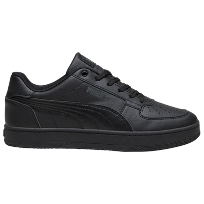 Puma Caven Leather Sneaker In Black- Black-shadow Gray