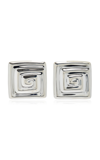 Louis Abel Uzu Square Recycled Sterling Silver Earrings In Silver