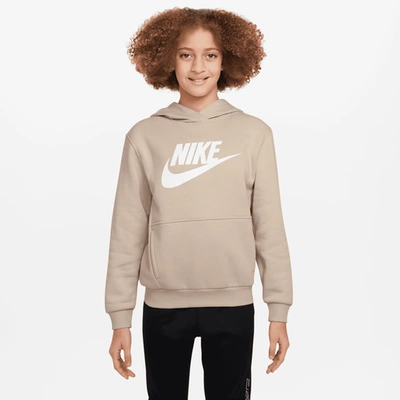 Nike Kids' Boys  Nsw Club Hbr Fleece Hoodie In Sanddrift/white