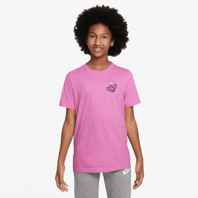 Nike Kids' Boys  Nsw Fa23 Boxy T-shirt 2 In Pink