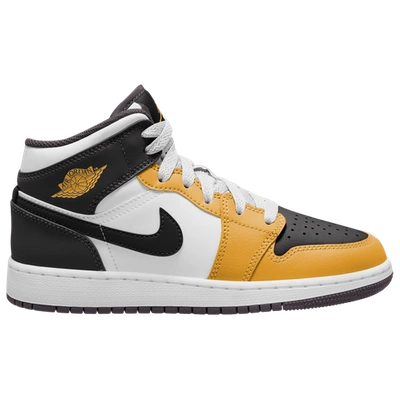 Jordan Kids' Boys  Air  1 Mid In Yellow Ochre/black/white