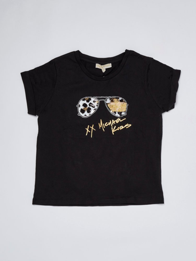 Michael Kors Kids' Autograph-print Cotton-jersey T-shirt In Black