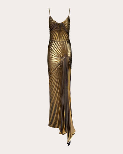 Georgia Hardinge Dazed Dress Metallic In Gold