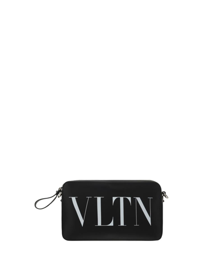 Valentino Garavani Shoulder Bags In Nero/bianco