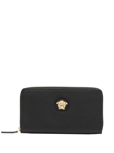 Versace Long Wallet Accessories In Black