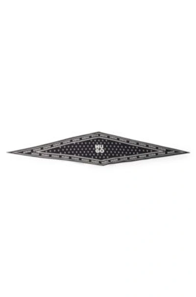 Hugo Boss Bandanna In With Logos And Seasonal Print In Black
