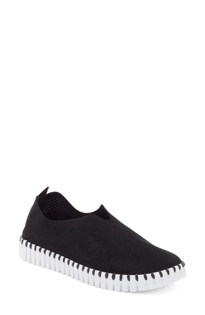 Ilse Jacobsen Tulip 139 Perforated Slip-on Sneaker In Black