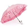 GIZELLE RENEE The Nirvana Umbrella Frilly Long Pink Umbrella