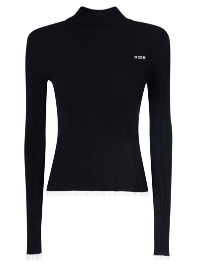 Msgm Sweater With Logo By  In Black