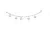 Diana M. 1.50 Carat Pave Heart Charm Bracelet In White