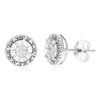 Vir Jewels 1/10 Cttw 22 Stones Round Lab Grown Diamond Studs Earrings .925 Sterling Silver Prong Set 1/3 Inch In Silver