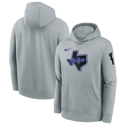 Nike Kids' Big Boys  Silver Dallas Mavericks 2023/24 City Edition Courtside Pullover Hoodie