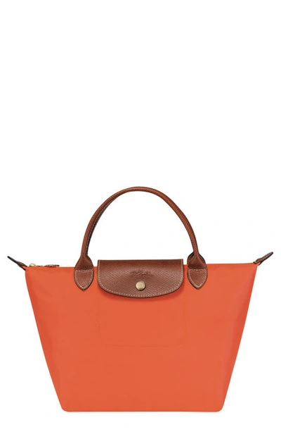 Longchamp 'mini Le Pliage' Handbag In Orange/ Orange