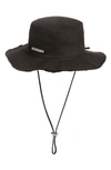 Jacquemus Le Bob Artichaut Cotton Twill Bucket Hat In Black