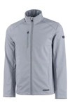 Cutter & Buck Evoke Eco Softshell Recycled Full Zip Mens Jacket In Concrete