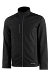 Cutter & Buck Evoke Eco Softshell Recycled Full Zip Mens Jacket In Black