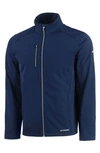 Cutter & Buck Evoke Eco Softshell Recycled Full Zip Mens Jacket In Navy Blue