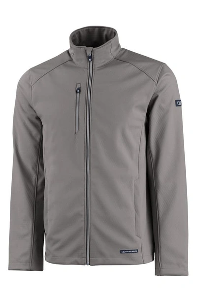 Cutter & Buck Evoke Water Resistant Full Zip Jacket In Elemental Grey