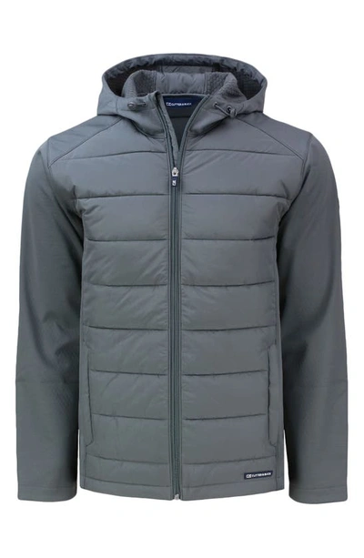 Cutter & Buck Evoke Eco Softshell Recycled Full Zip Womens Jacket In Elemental Grey