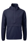 Cutter & Buck Cutter Buck Charter Eco Knit Recycled Mens Anorak Jacket In Navy Blue