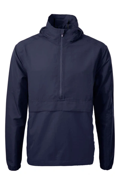 Cutter & Buck Cutter Buck Charter Eco Knit Recycled Mens Anorak Jacket In Navy Blue