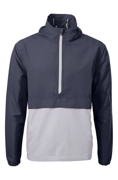 Cutter & Buck Cutter Buck Charter Eco Knit Recycled Mens Anorak Jacket In Navy Blue,polished