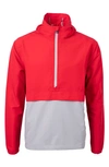 Cutter & Buck Cutter Buck Charter Eco Knit Recycled Mens Anorak Jacket In Red,polished