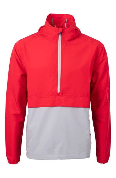 Cutter & Buck Cutter Buck Charter Eco Knit Recycled Mens Anorak Jacket In Red,polished