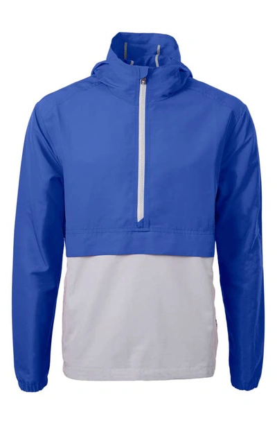 Cutter & Buck Cutter Buck Charter Eco Knit Recycled Mens Anorak Jacket In Tour Blue,polished