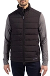 Cutter & Buck Evoke Hybrid Softshell Recycled Mens Full Zip Vest In Black