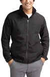 Cutter & Buck Charter Water Resistant Packable Full Zip Recycled Polyester Jacket In Black