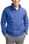 Cutter & Buck Charter Water Resistant Packable Full Zip Recycled Polyester Jacket In Tour Blue