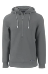 Cutter & Buck Roam Interlock Half Zip Hoodie In Elemental Grey