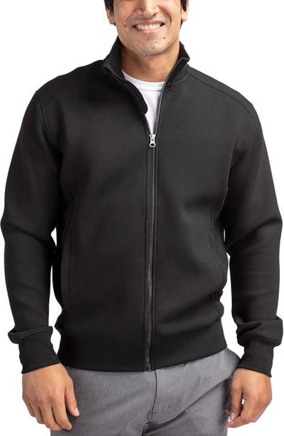 Cutter & Buck Water Resistant Full Zip Jacket In Black