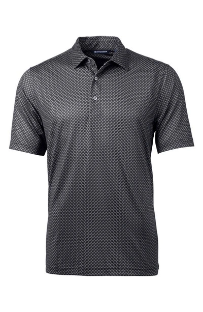 Cutter & Buck Geo Pattern Performance Polo In Black