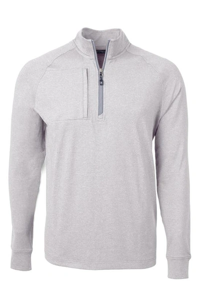 CUTTER & BUCK CUTTER & BUCK ADAPT HEATHER QUARTER ZIP PULLOVER