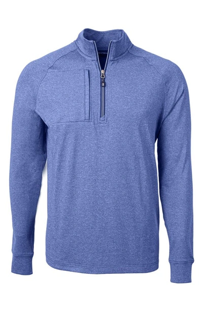 Cutter & Buck Quarter Zip Pullover In Tour Blue Heather