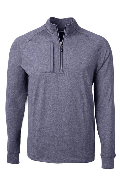 Cutter & Buck Quarter Zip Pullover In Navy Blue Heather