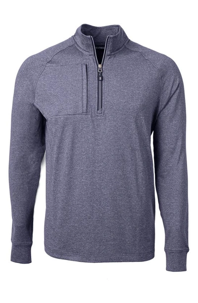 CUTTER & BUCK CUTTER & BUCK ADAPT HEATHER QUARTER ZIP PULLOVER