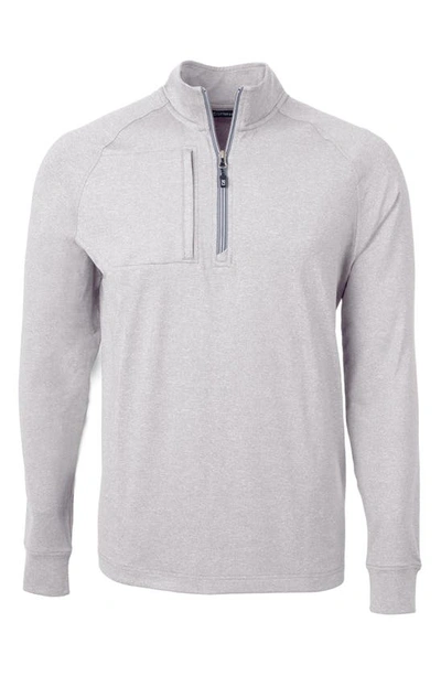 CUTTER & BUCK CUTTER & BUCK ADAPT HEATHER QUARTER ZIP PULLOVER