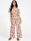 Guess Factory Noel Floral Jumpsuit In Orange