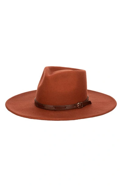 San Diego Hat Flameworthy Wool Felt Fedora In Rust
