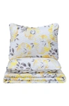 Woven & Weft Watercolor Flower Quilt & Pillow Sham Set In Yellow