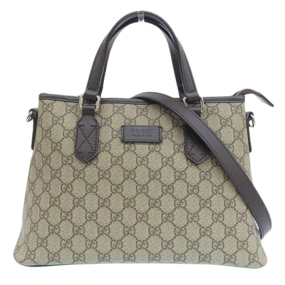 Gucci Gg Supreme Brown Canvas Tote Bag ()