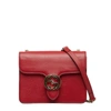 GUCCI GUCCI INTERLOCKING G RED LEATHER SHOULDER BAG (PRE-OWNED)