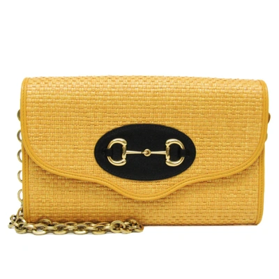 Gucci Mors Yellow Leather Shoulder Bag ()