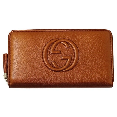 Gucci Soho Orange Leather Wallet  ()
